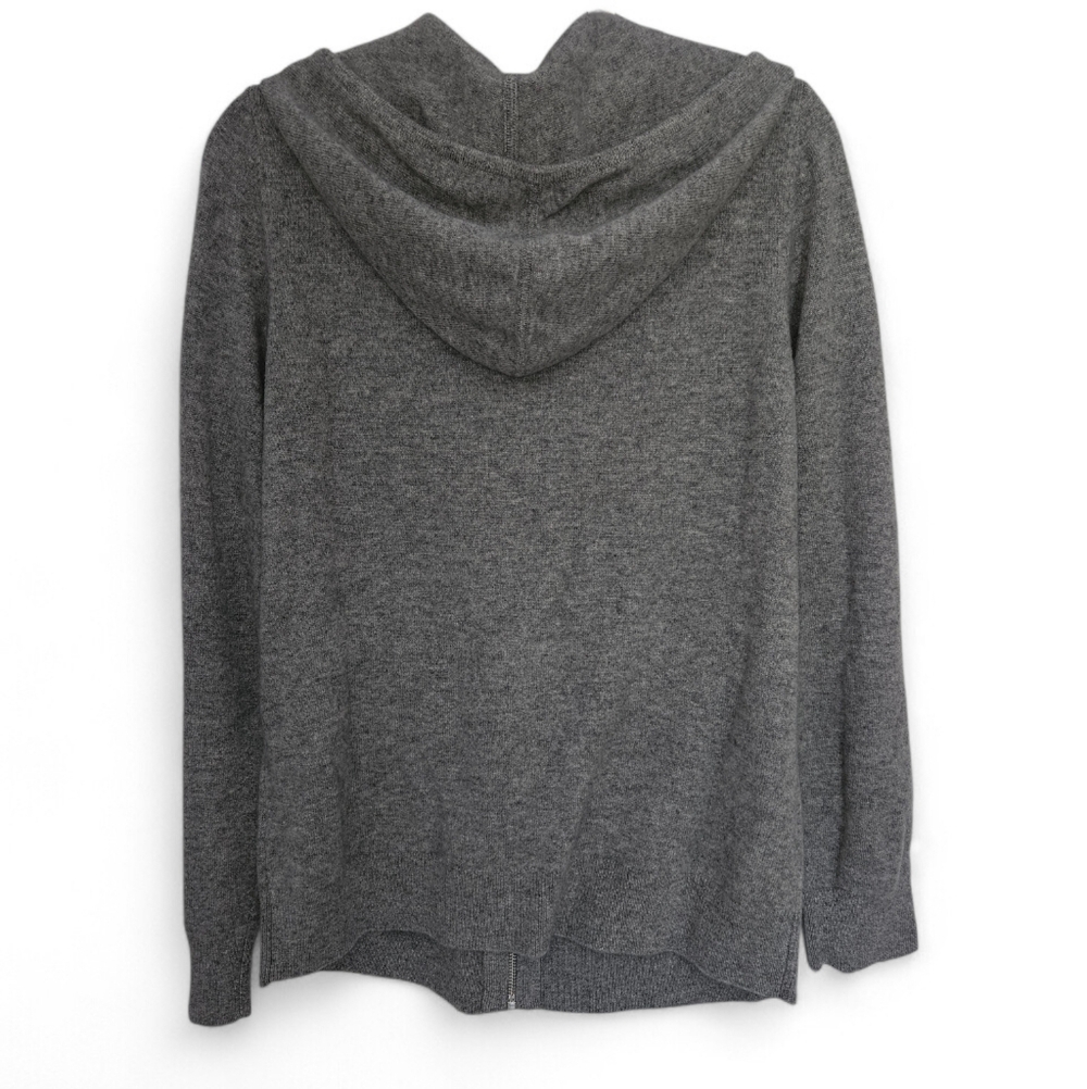 Quince Mongolian Cashmere Full-Zip Hoodie, Size Medium, Heather Grey, NWT - Picture 8 of 11